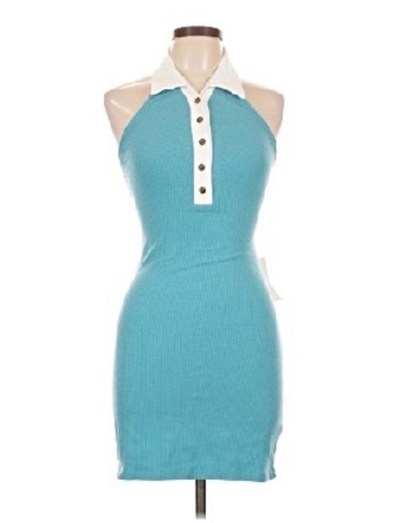 Urban Outfitters Dresses & Skirts - NWT-Aqua Halter Collar Ribbed Knit Dress